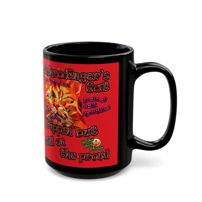 schrodinger's cat - Black Mug (red)