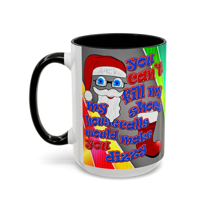 santa's shoes - Accent Mug (rainbow split)