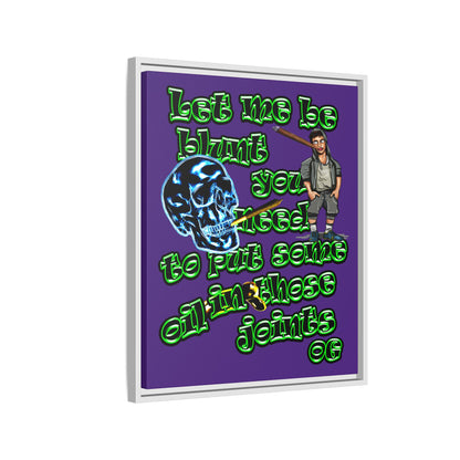og - framed canvas art (purple)