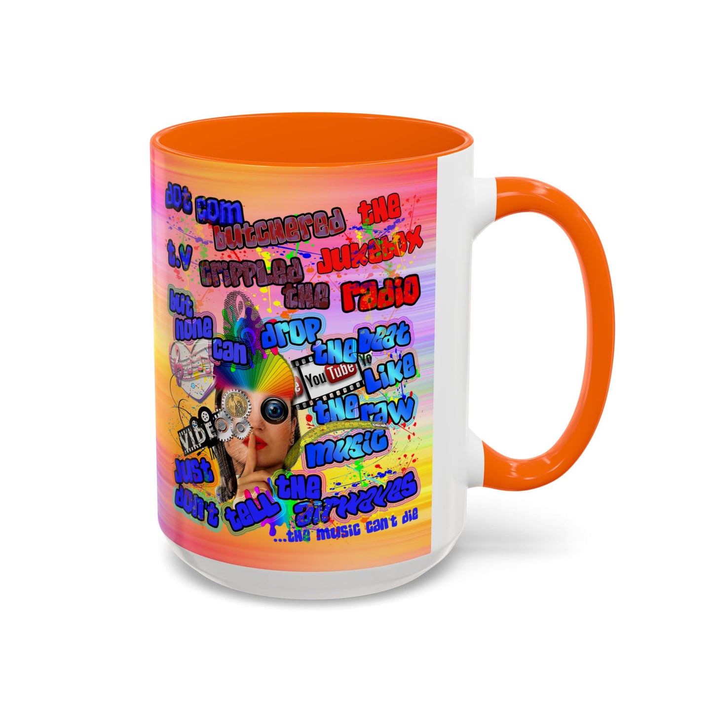 drop the beat - Accent Mug (color blur)