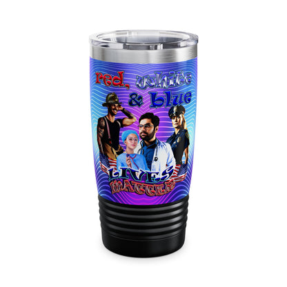 rw&b lives matter - Ringneck Tumbler, 20oz (purple wave)