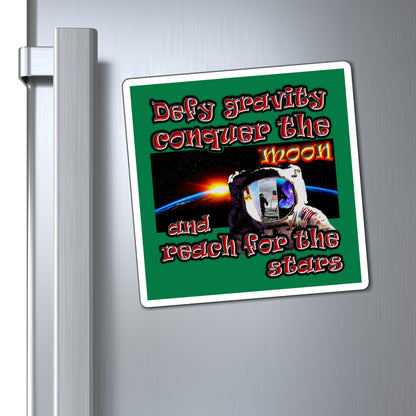defy conquer reach - Magnets - (dark green)