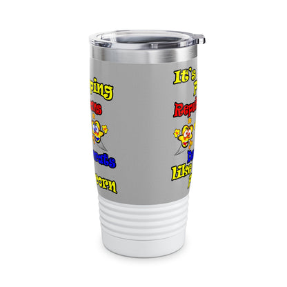 popping like popcorn - Ringneck Tumbler, 20oz (light grey)