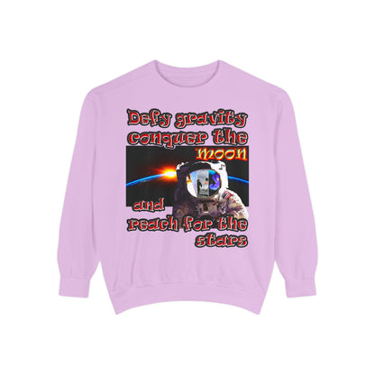 defy conquer reach - Unisex Garment-Dyed Sweatshirt