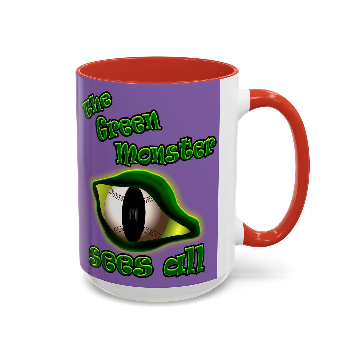 green monster - Accent Mug (light purple)