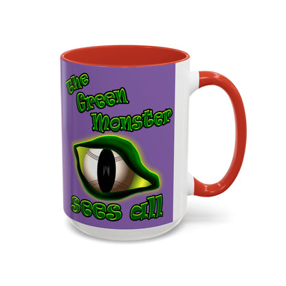 green monster - Accent Mug (light purple)