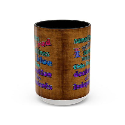 declaration of the independents - Accent Mug (brown papyrus)