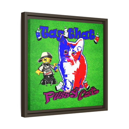 tag that - framed canvas art (green turf)