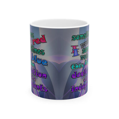 declaration of the independents - White Mug (grey-pink wave)