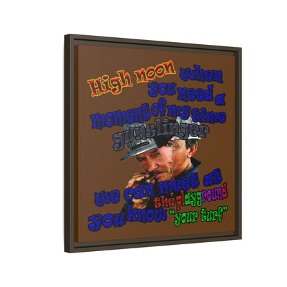 high noon - framed canvas art (brown)