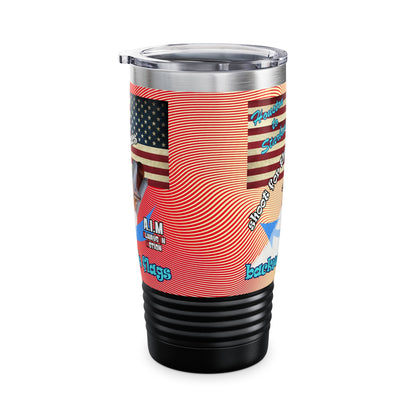 shoot for the stars - Ringneck Tumbler, 20oz (yellow-orange wave)