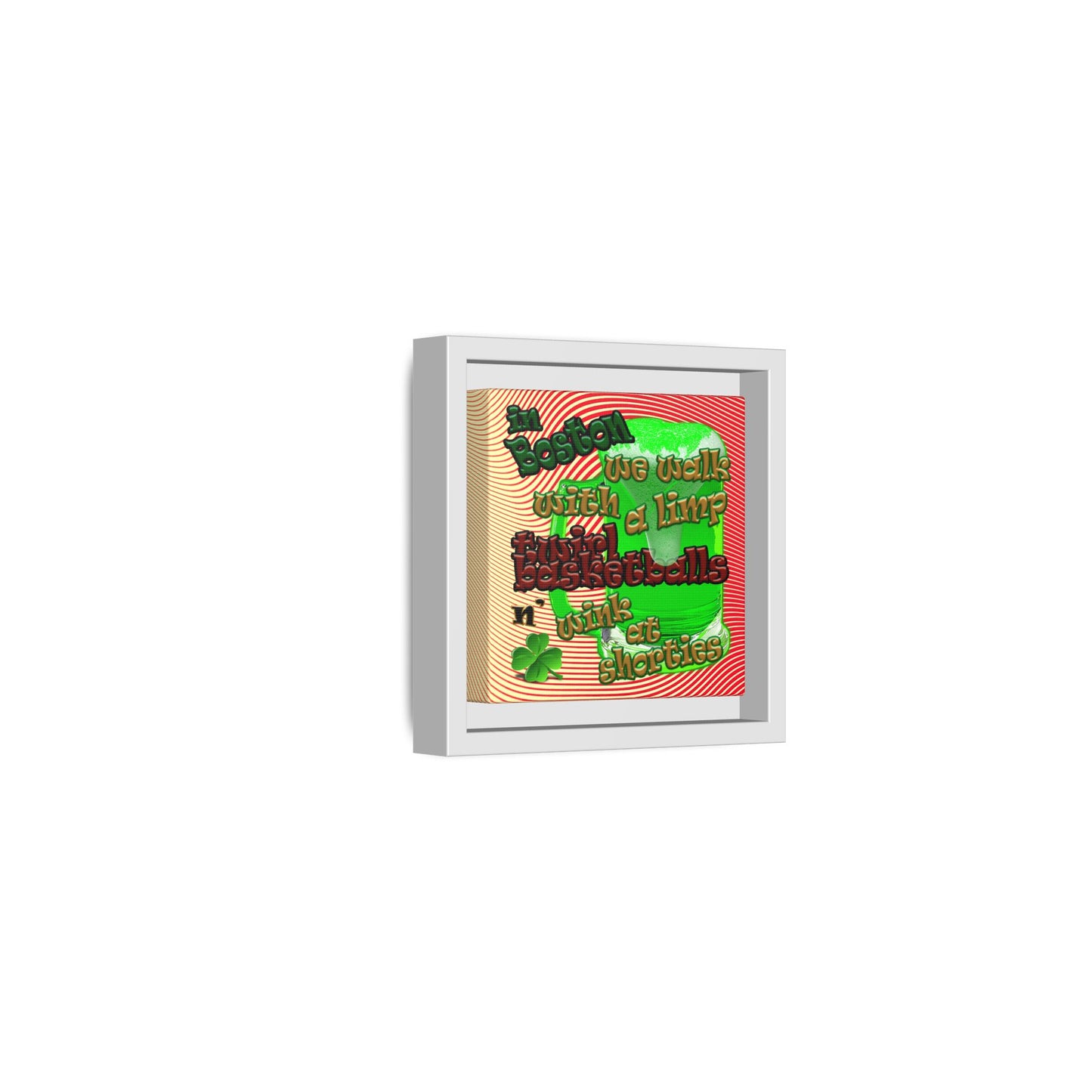 celtics logo - framed canvas art (yellow-orange wave)