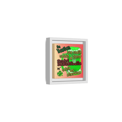 celtics logo - framed canvas art (yellow-orange wave)