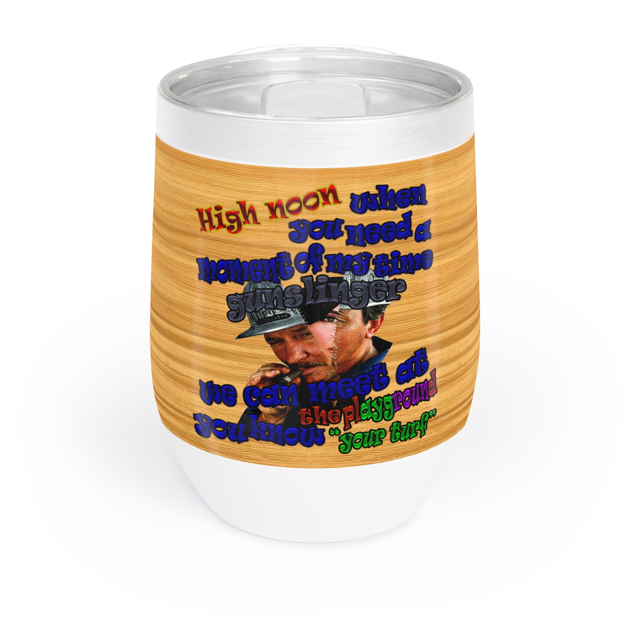 high noon - Chill Wine Tumbler (butterscotch wood finish)