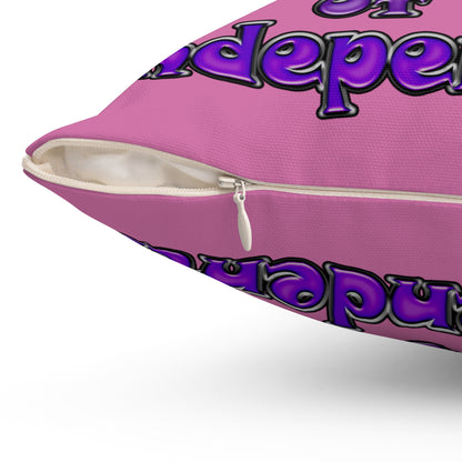 declaration of the independents - Spun Polyester Square Pillow - (light pink)