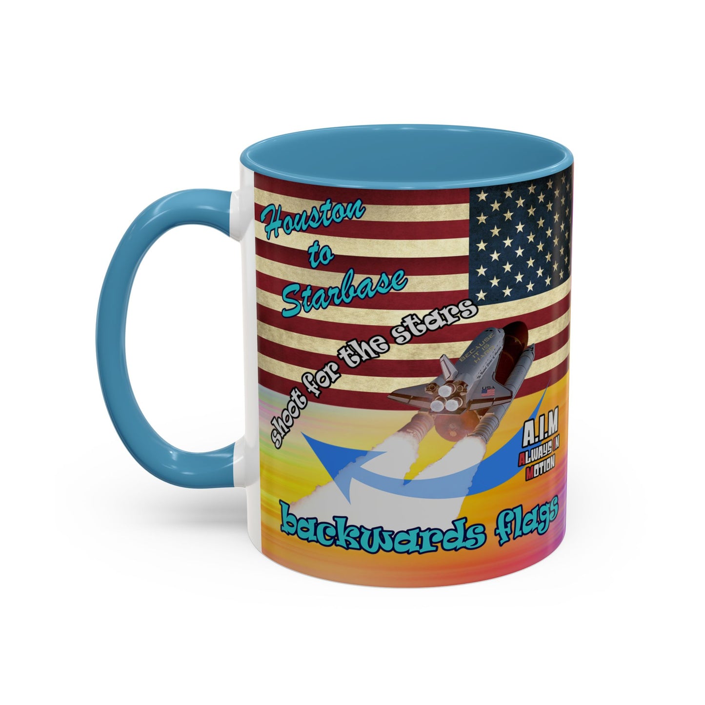 shoot for the stars - Accent Mug (color blur)