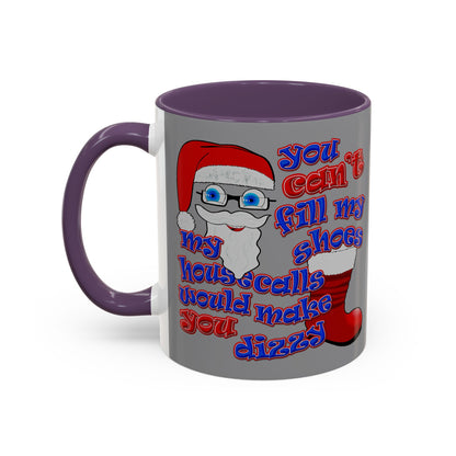 santa's shoes - Accent Mug (grey)