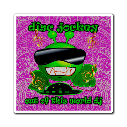 disc jockey - Magnets - (pink swirl)