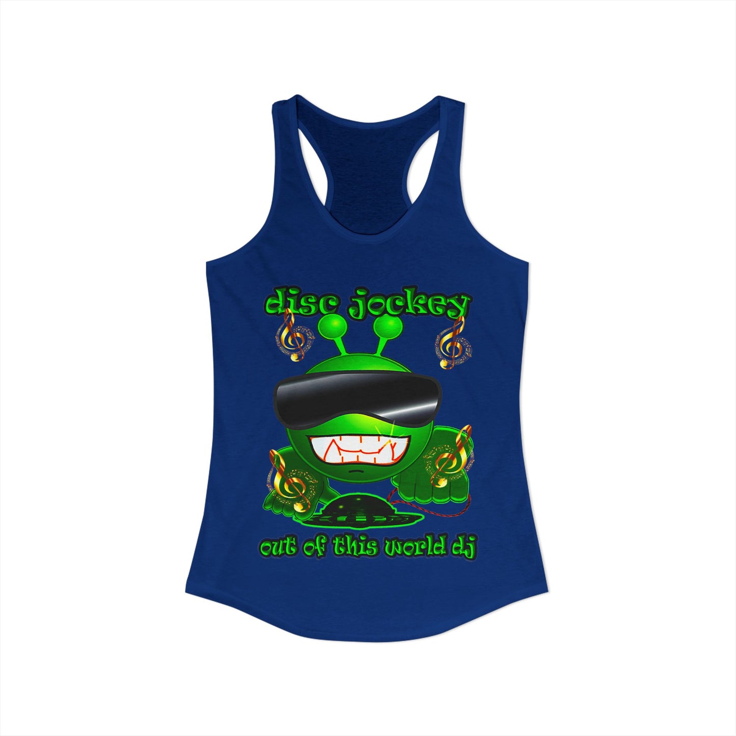 disc jockey - Women's Ideal Racerback Tank