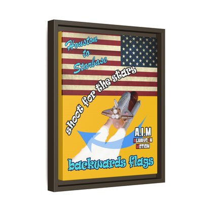 shoot for the stars - framed canvas art (yellow)