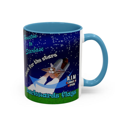 shoot for the stars - Accent Mug ('snoops' background)