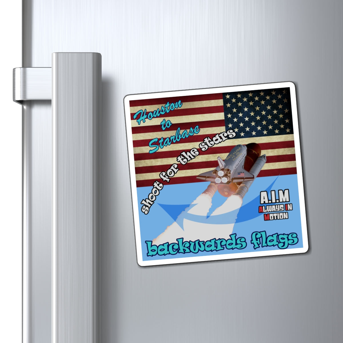shoot for the stars - Magnets - (light blue)