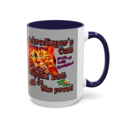 schrodinger's cat - Accent Mug (light grey)