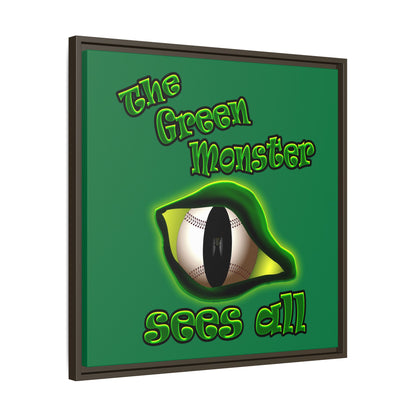 green monster - framed canvas art (dark green)