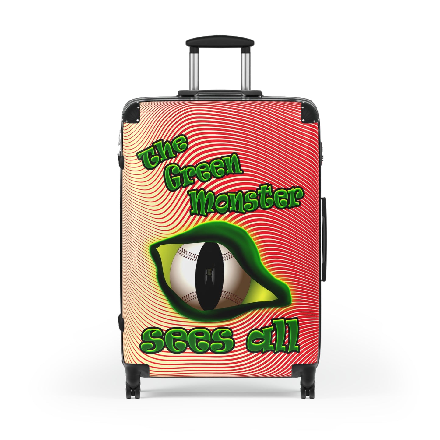 green monster - Suitcase (yellow-orange wave)