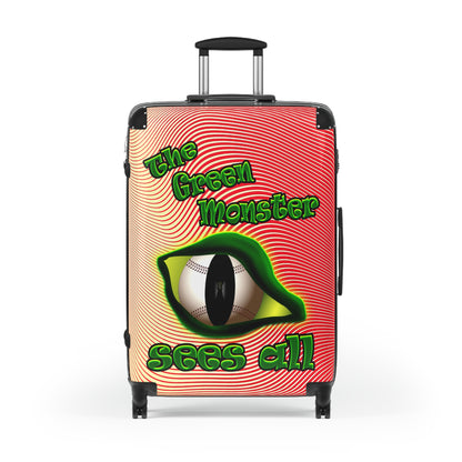 green monster - Suitcase (yellow-orange wave)