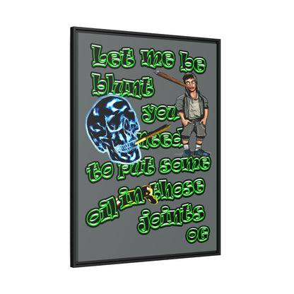 og - framed canvas art (dark grey)