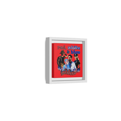 rw&b lives matter - framed canvas art (red)