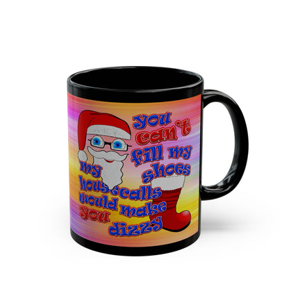 santa's shoes - Black Mug (color blur)