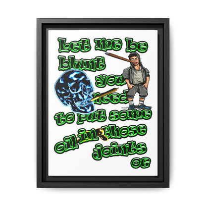 og - framed canvas art (white)