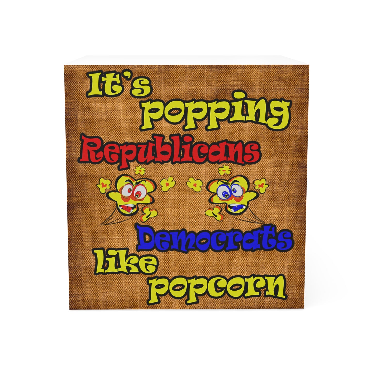 popping like popcorn - note cube (brown papyrus)