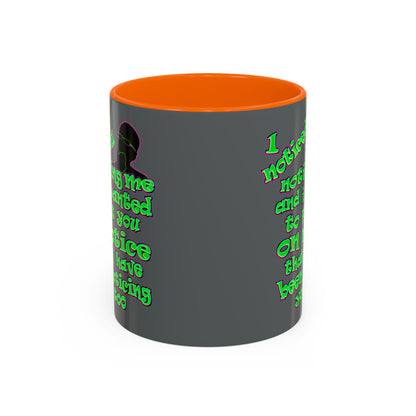 noticed you noticing - Accent Mug (dark grey)