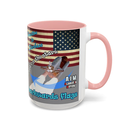 shoot for the stars - Accent Mug (grey)