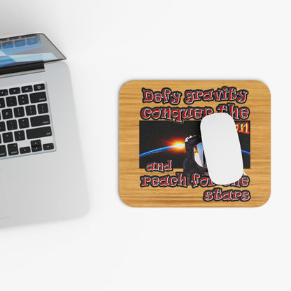 defy conquer reach - Mouse Pad (Rectangle) (butterscotch wood finish)