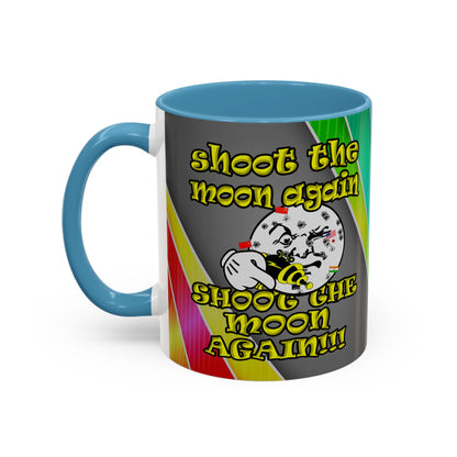 shoot the moon again - Accent Mug (rainbow split)