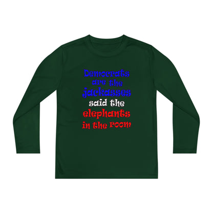 donkeys and elephants - Youth Long Sleeve Competitor Tee