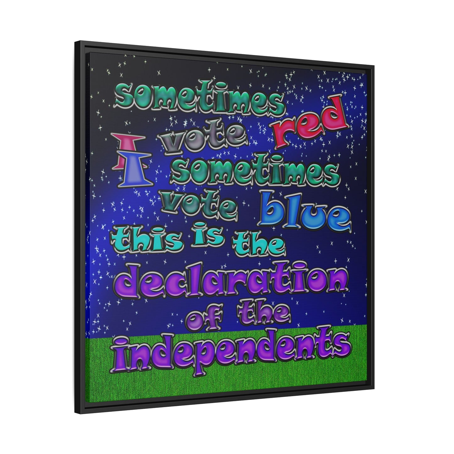declaration of the independents - framed canvas art ('snoops' background)