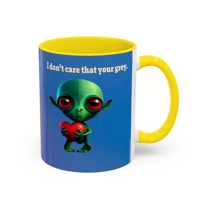 I don't care that your grey - Accent Mug (light blue-purple wave)