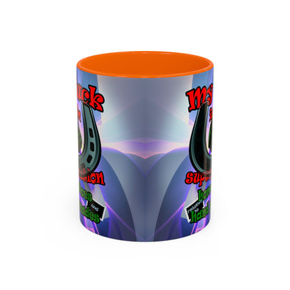 my luck - Accent Mug (grey-pink wave)