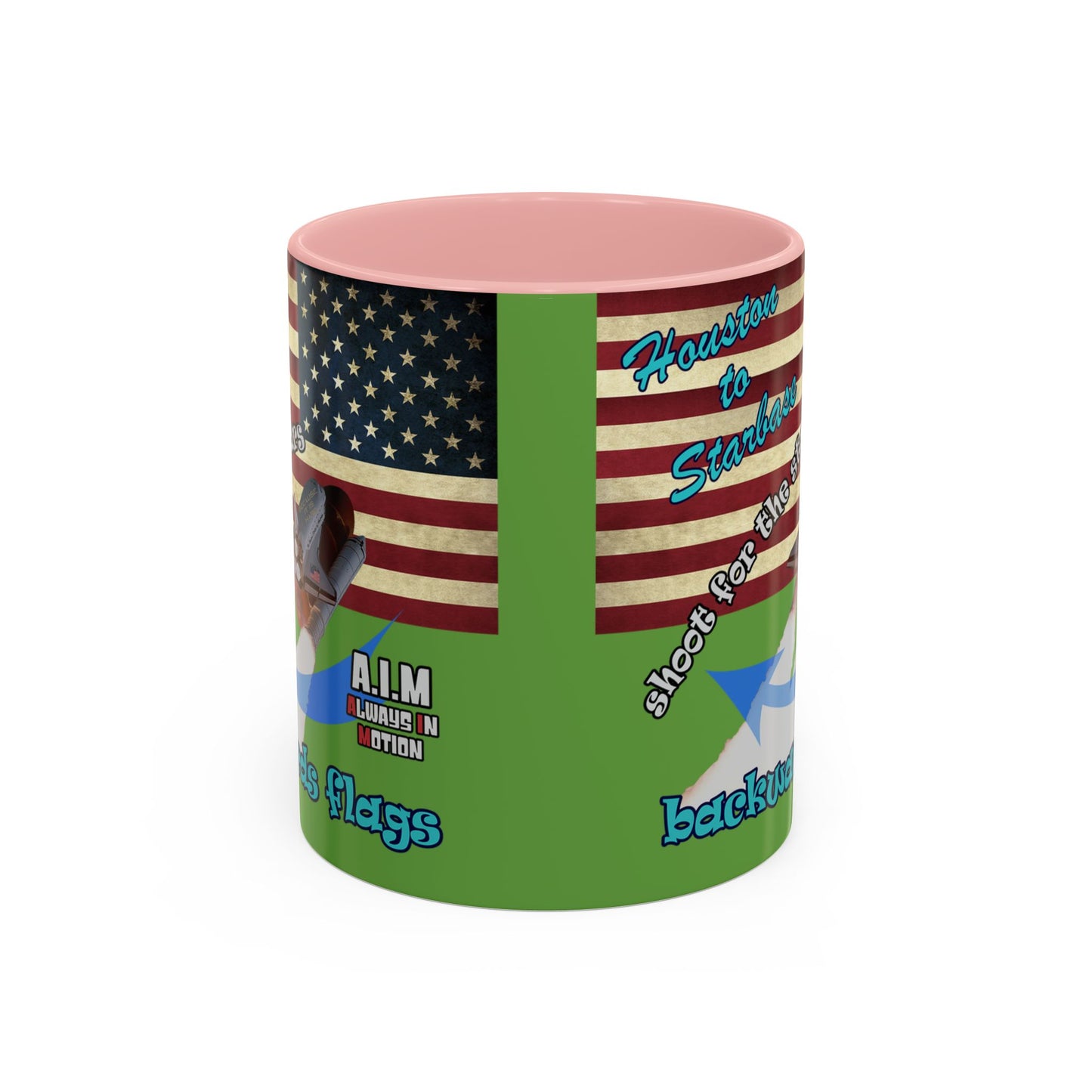 shoot for the stars - Accent Mug (green)