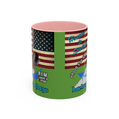 shoot for the stars - Accent Mug (green)