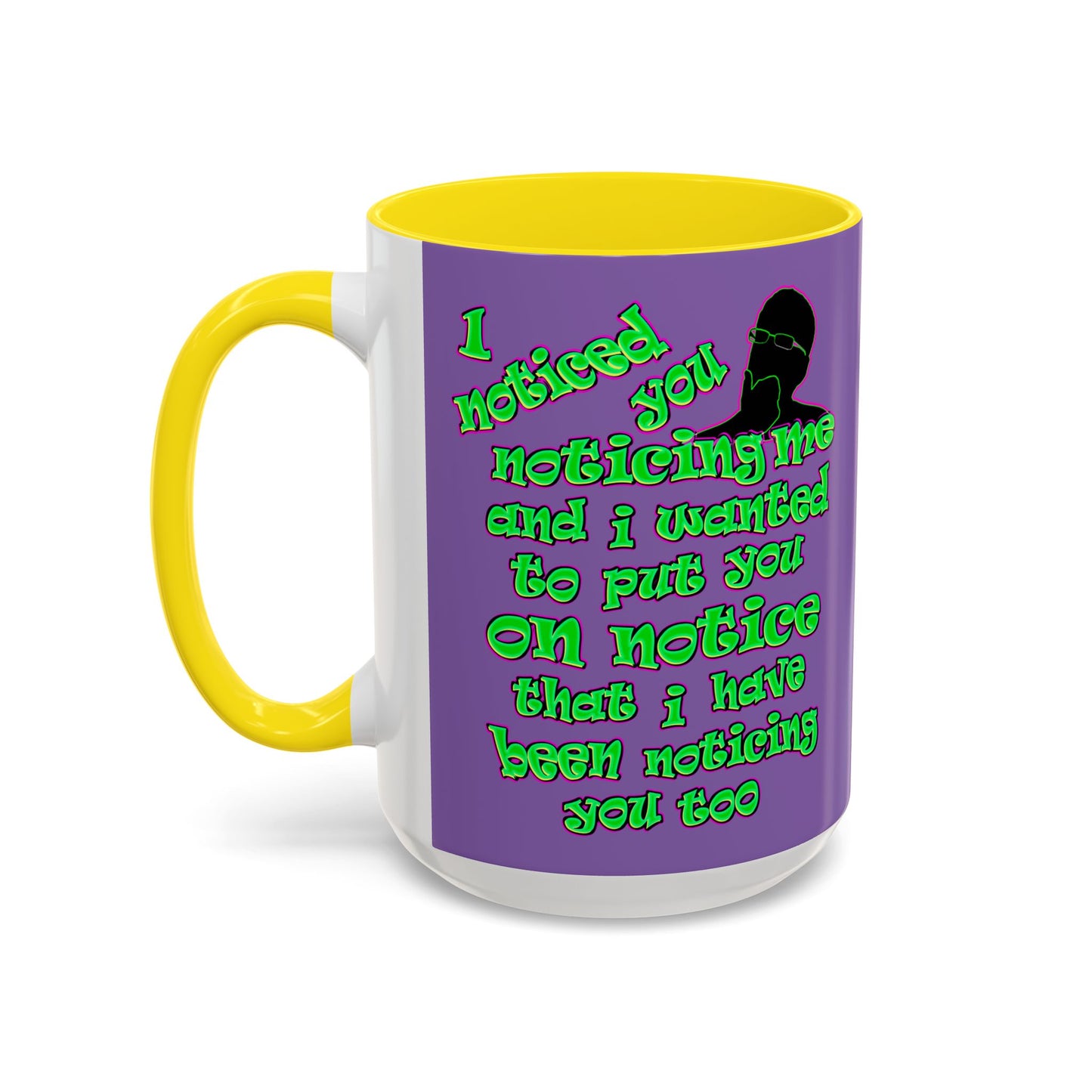 noticed you noticing - Accent Mug (light purple)