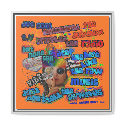 drop the beat - framed canvas art (crusta)
