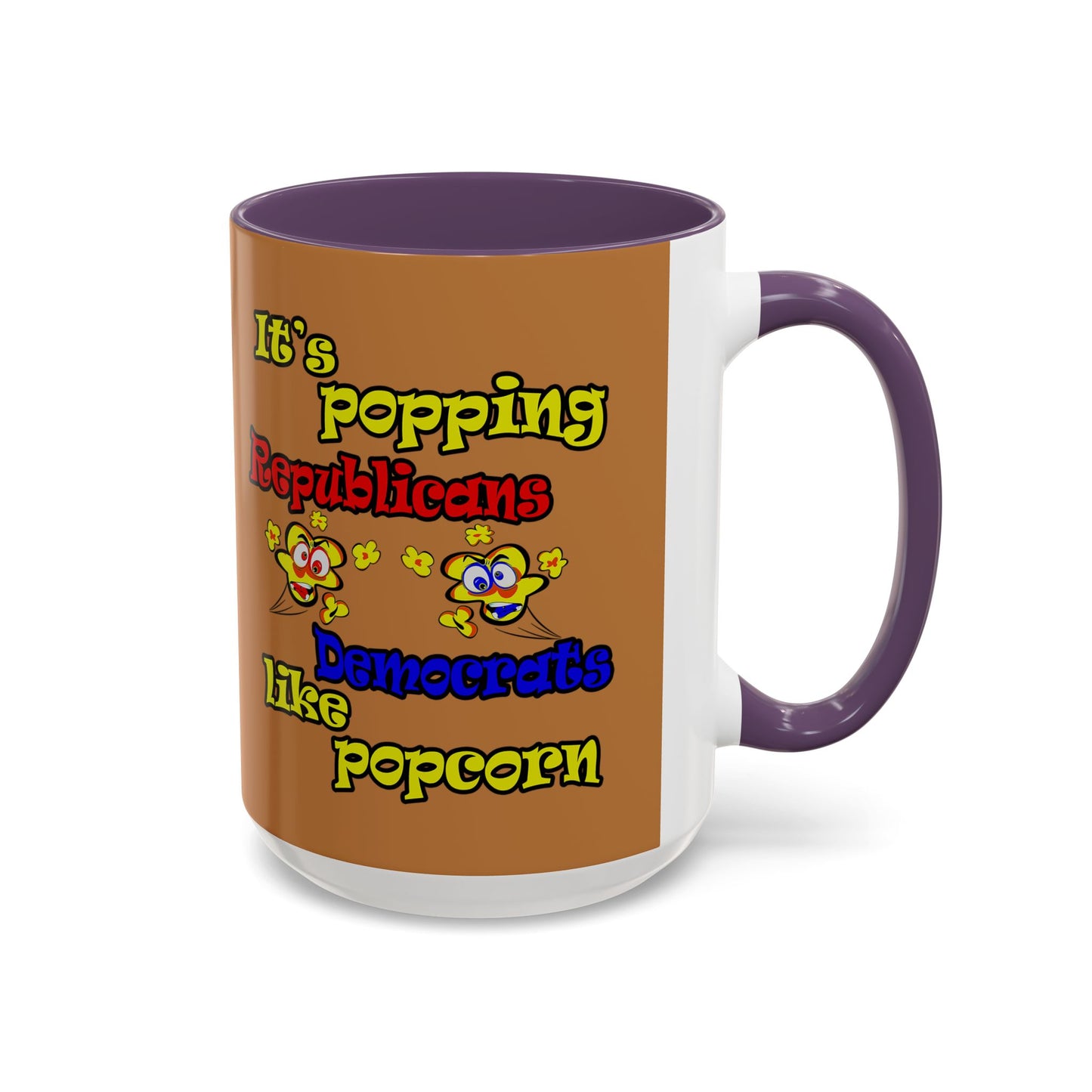 popping like popcorn - Accent Mug (light brown)