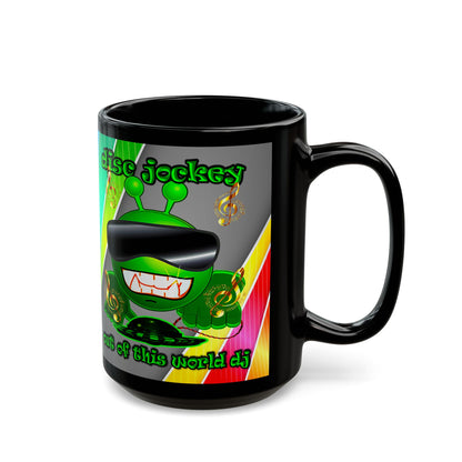 disc jockey - Black Mug (rainbow split)