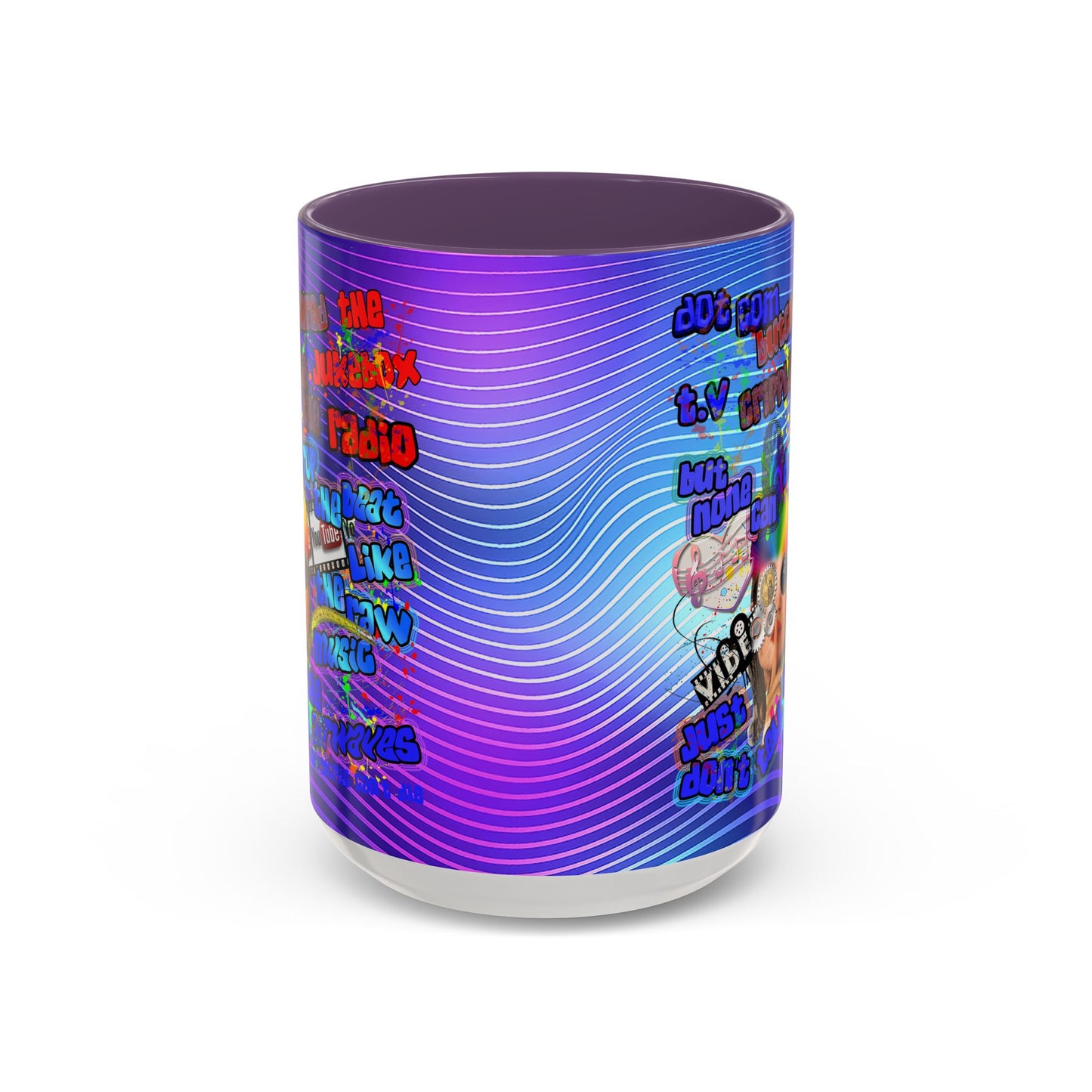 drop the beat - Accent Mug (purple wave)